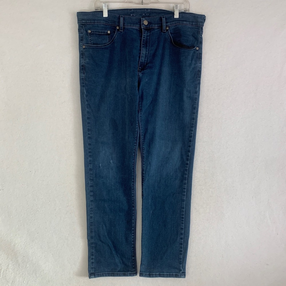 Mott & Bow Slim Staple Jeans Mens 36 Blue Dark Wash Stretch Denim